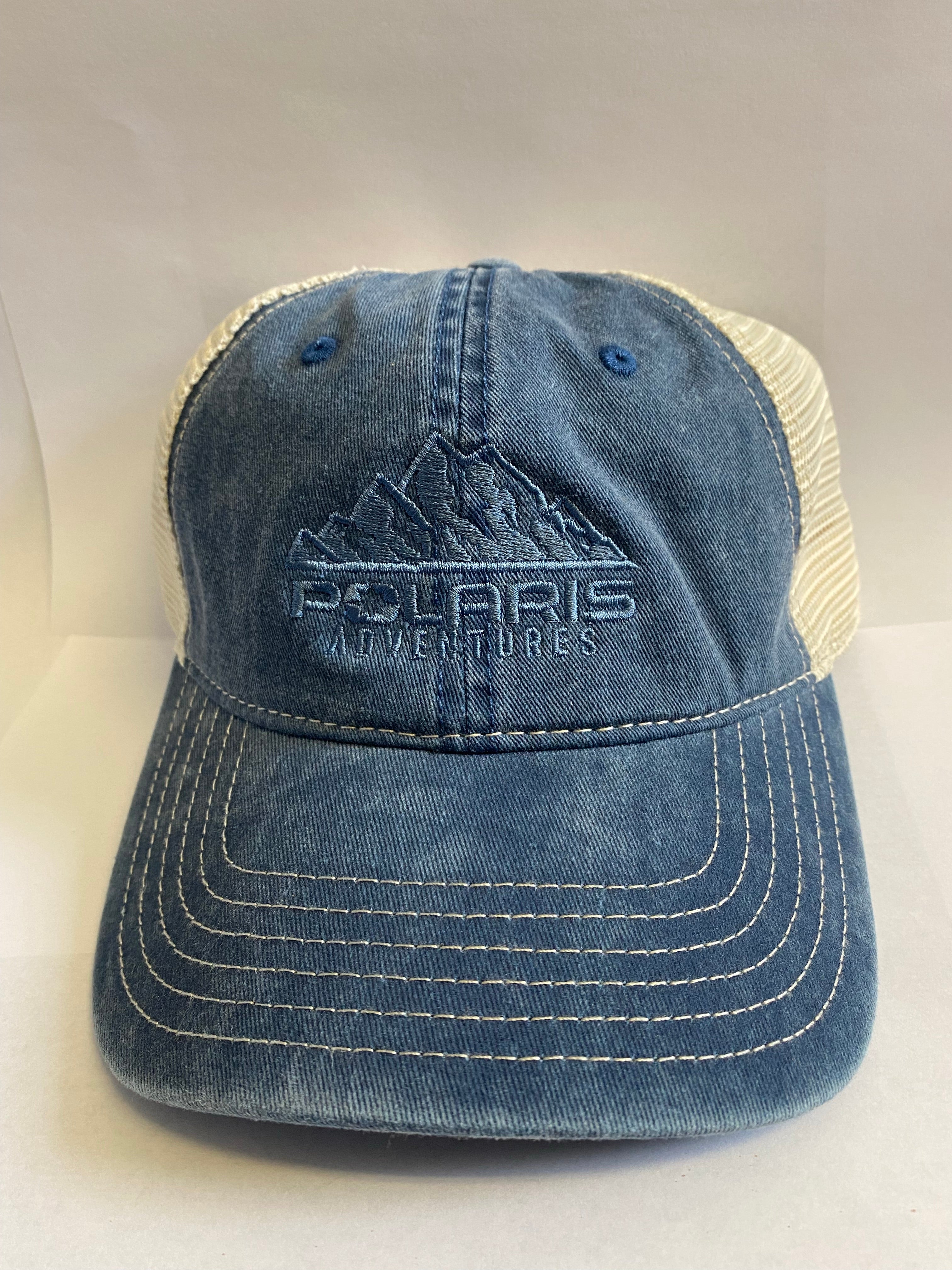 Polaris, Casquette Polaris Washed Pigmant Dyed w/Washed Soft Mesh Navy/Stone3027-69855